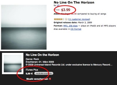 Amazon MP3 vs iTunes
